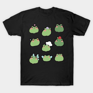 Frogs Doodle meme emoji  sticker - Classic Vintage Summer T-Shirt